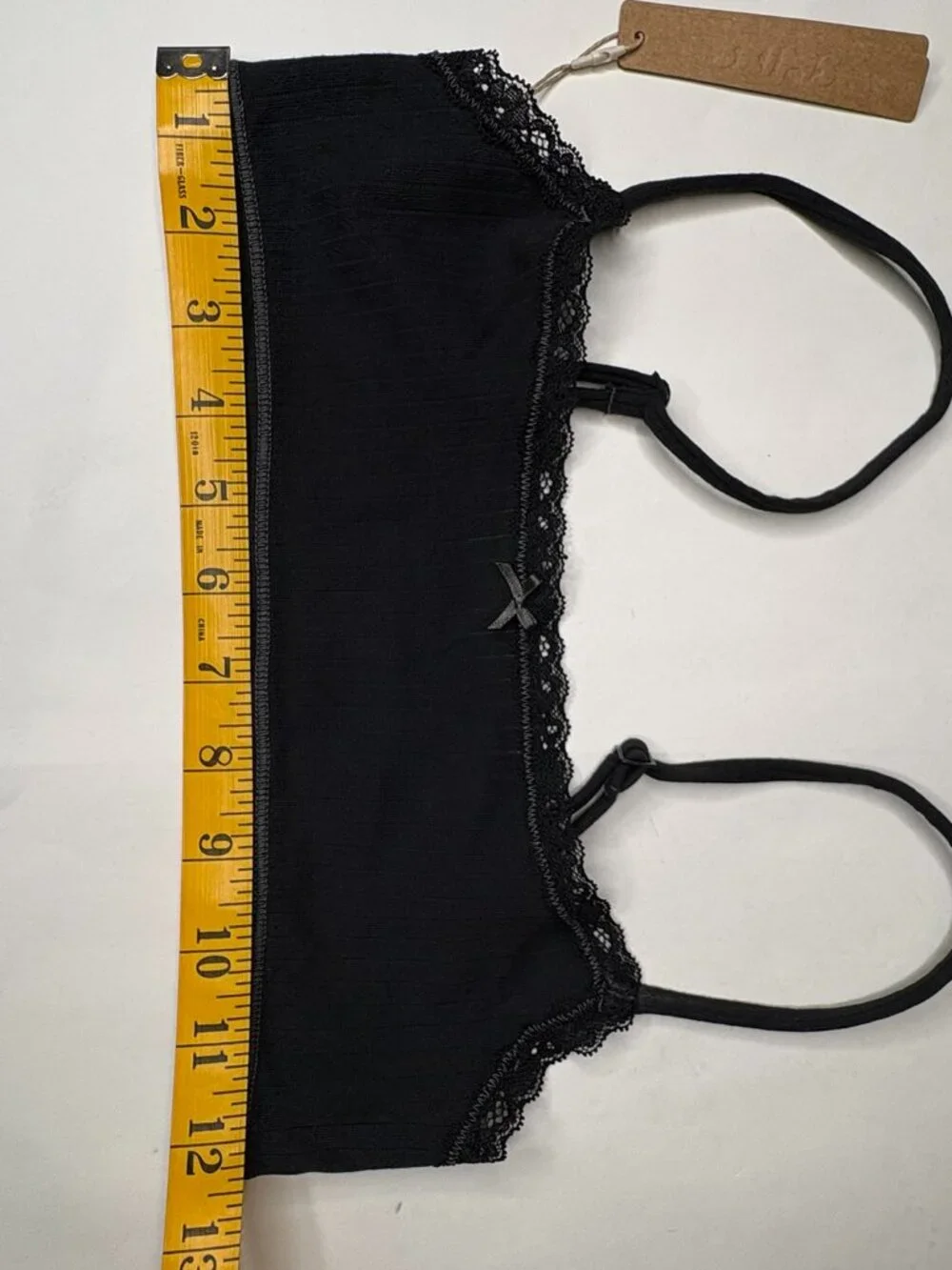 Skims Lightweight Stretch Cotton Pointelle Bralette – Soot Tonal – Medium – NWT - Picture 6 of 7